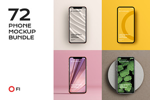 72 iphone device mockup bundle
