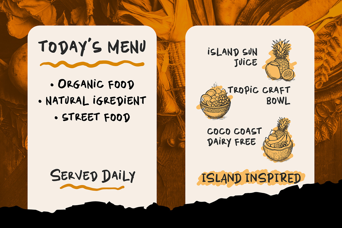 Quick Scribble - Food Base Font, a Handwritten Font by Inviline.co (Photo 2 of 12)