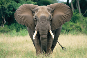 Close up view of an African elephant, a Photo by Iftikhar Alam