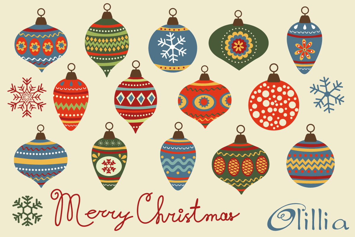 Christmas baubles, a Decorative Illustration by Olillia (Photo 1 of 3)