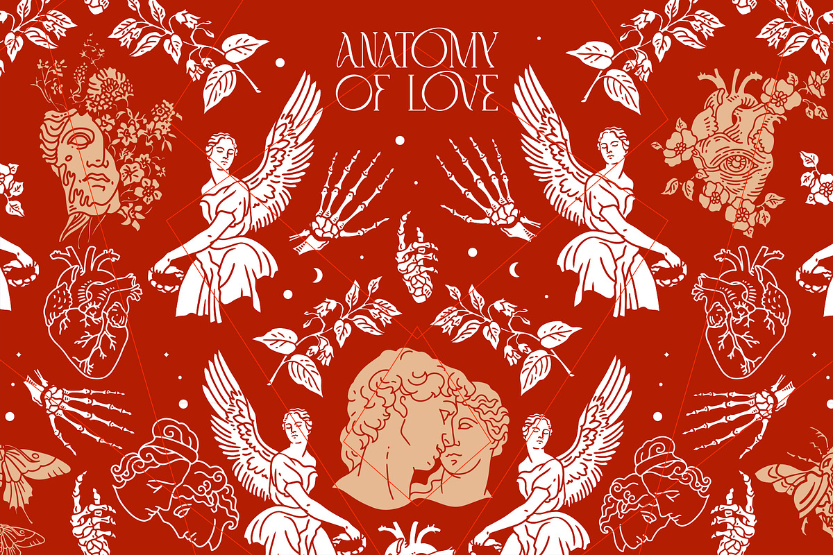 Anatomy of love, a Healthcare Illustration by OlgaSoi007 (Photo 1 of 12)