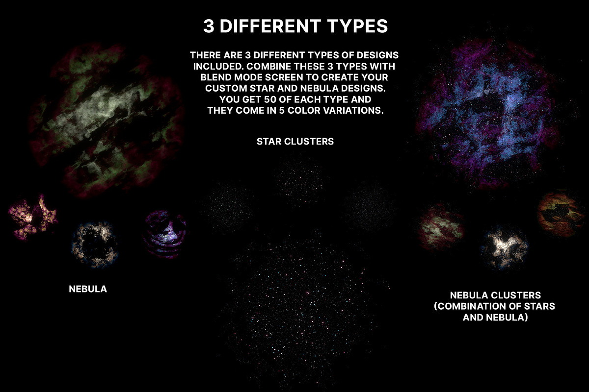 Nebula Star Clusters(Brushes, PNG), a Brush Add-On by xresch (Photo 3 of 9)