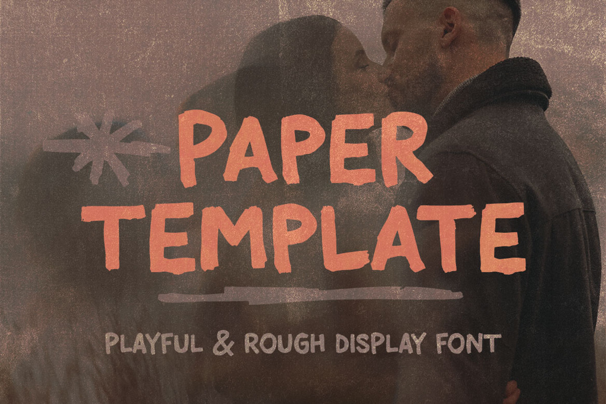 Paper Template Rough Casual Font, a Handwritten Font by Deeezy (Photo 1 of 6)