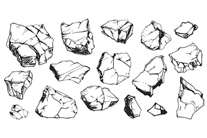 Sketch hatching. Broken stone chalk, an Object Illustration by Valerie Bodnar
