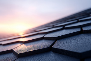 A close up view of hexagonal roof, an Architecture Photo by MistyDay