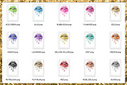 Dripping Lips Png Cliparts, a Decorative Illustration by The GG Shop (Thumbnail 3 of 7)