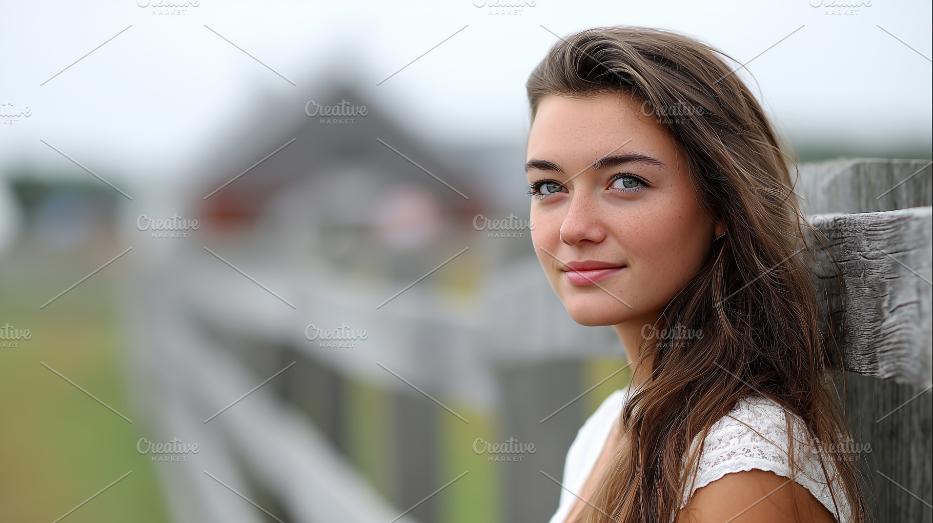 Young woman with long brown hair, a Person Photo by MistyDay