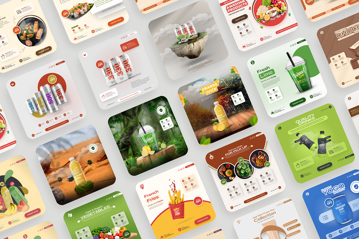 Foods, Groceries, Canva Templates, a Social Media Template by Exceptionalways (Photo 8 of 10)