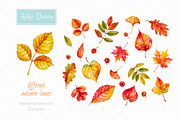 Autumn leaves. Watercolor collection, a Decorative Illustration by Ekaterina Mikheeva (Thumbnail 2 of 8)