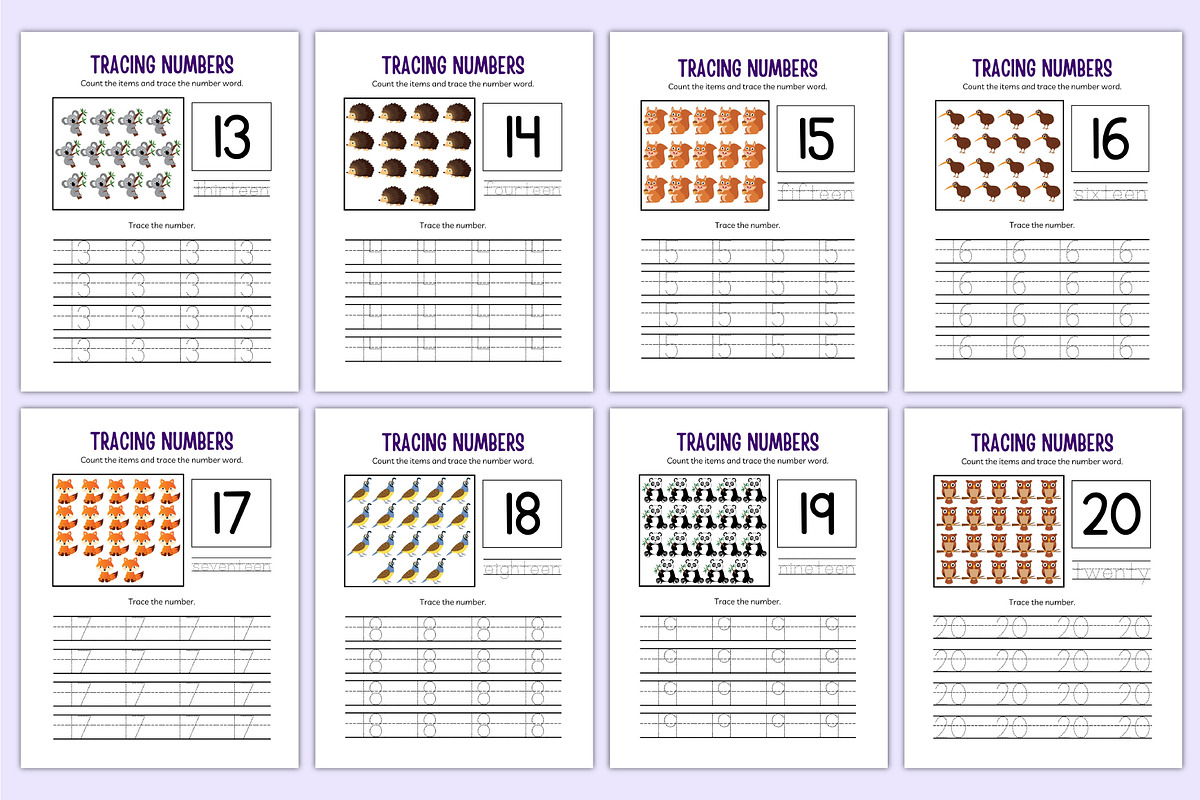 Kindergarten Numbers Workbook Kids, a Stationery Template by Mustafiz (Photo 3 of 7)