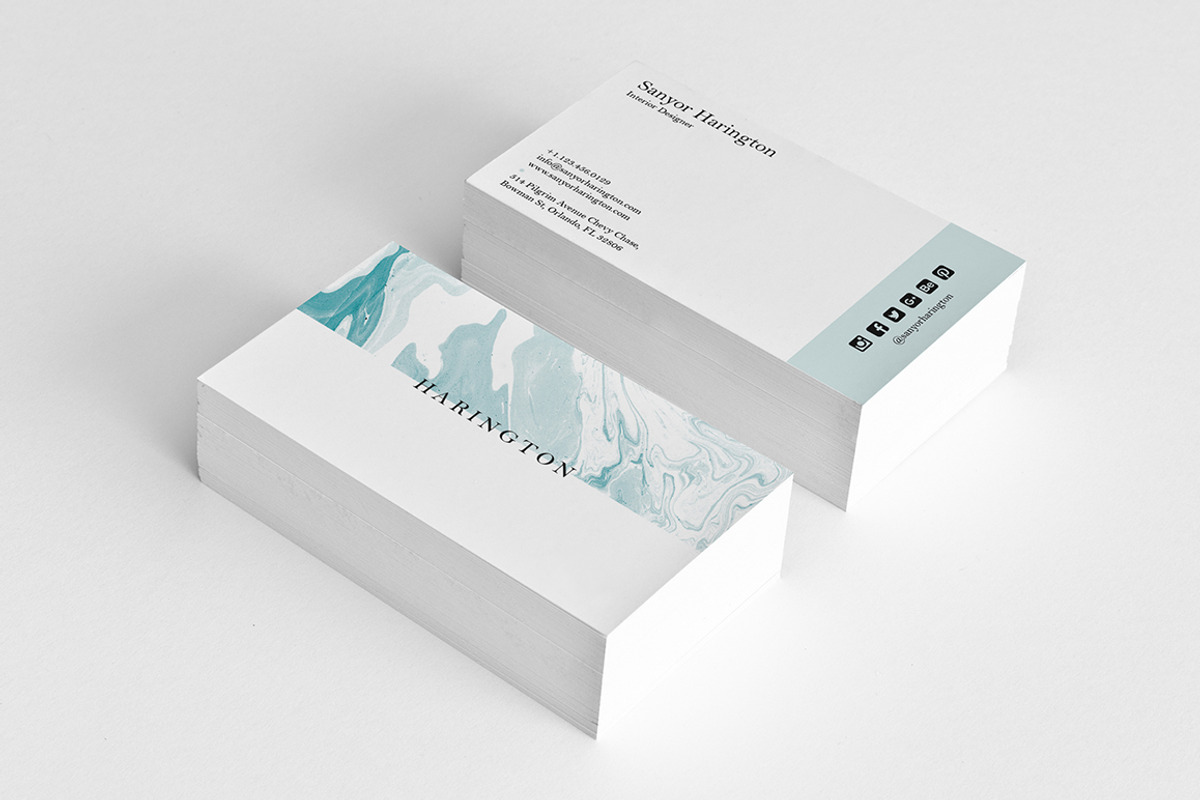 30 Minimal Business Cards Bundle, a Business Card Template by GraphicsEgg (Photo 14 of 32)