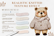 Procreate Watercolor Knitted Brushes, a Brush Add-On by HopeArtIllustration (Thumbnail 4 of 6)