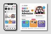 School Admission Social Media Poster, a Social Media Template by MightyDesign (Thumbnail 1 of 7)