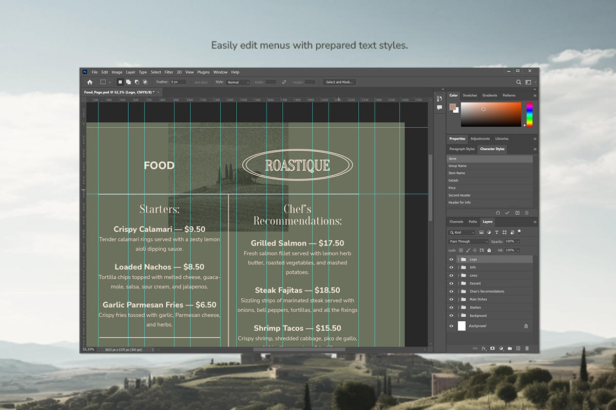Restaurant Food Menu Template Design, a Print Template by BigWeek (Photo 5 of 5)