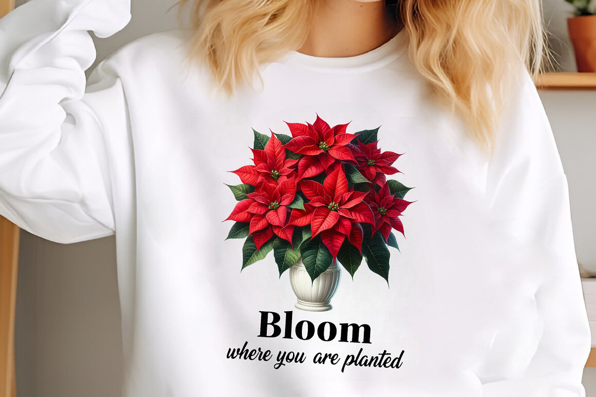 Christmas Poinsettia Flower PNG Clip, an Illustration by RobertsArt (Photo 3 of 5)