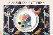 Autumn Flowers & Birds Vector Set, an Object Graphic by Yevheniia (Thumbnail 7 of 8)