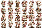 Whimsical Easter Bunny Clipart, an Illustration by Craft Nest (Thumbnail 6 of 11)
