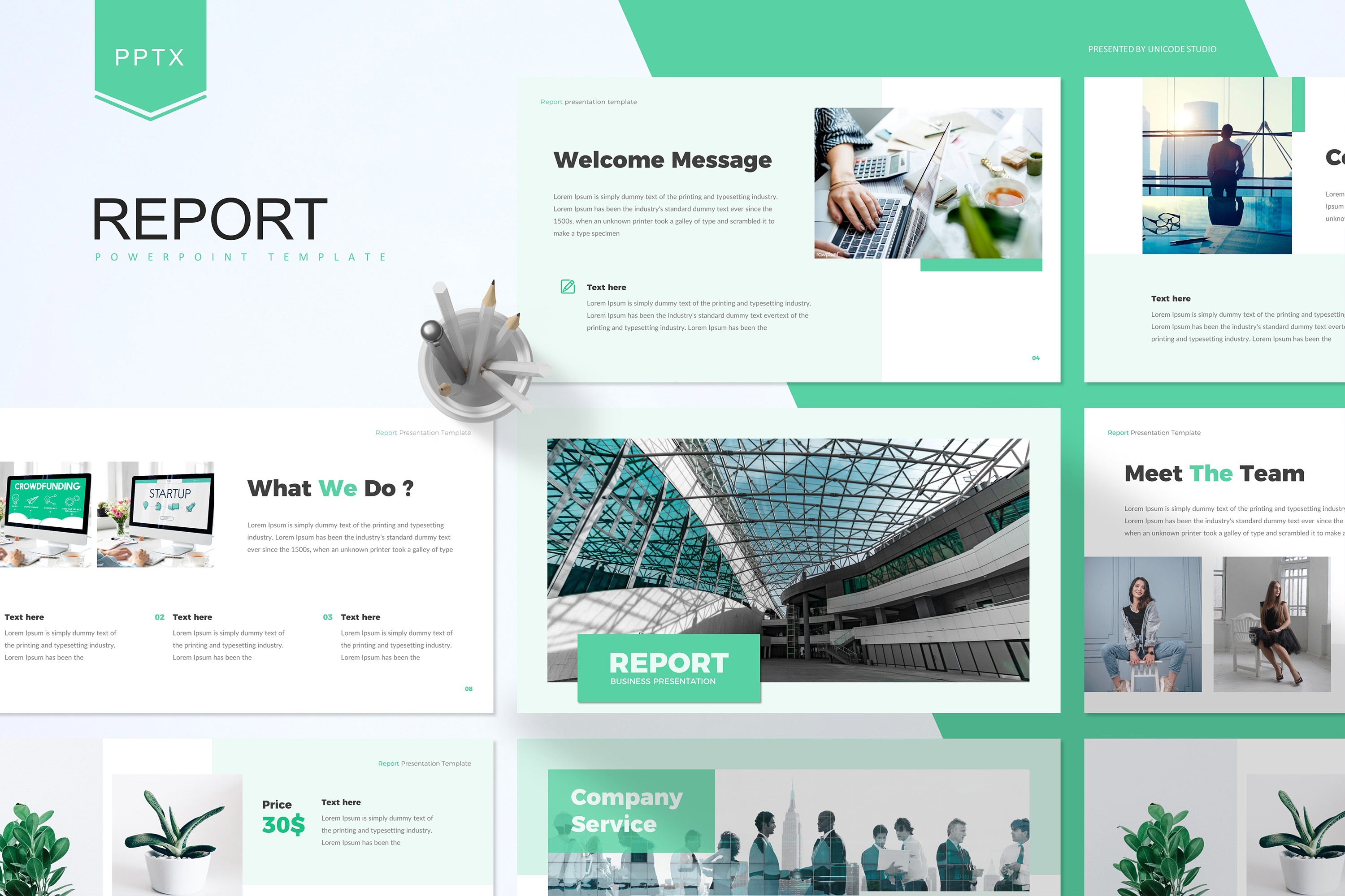 Report - Powerpoint Template, a Presentation Template by UnicodeID
