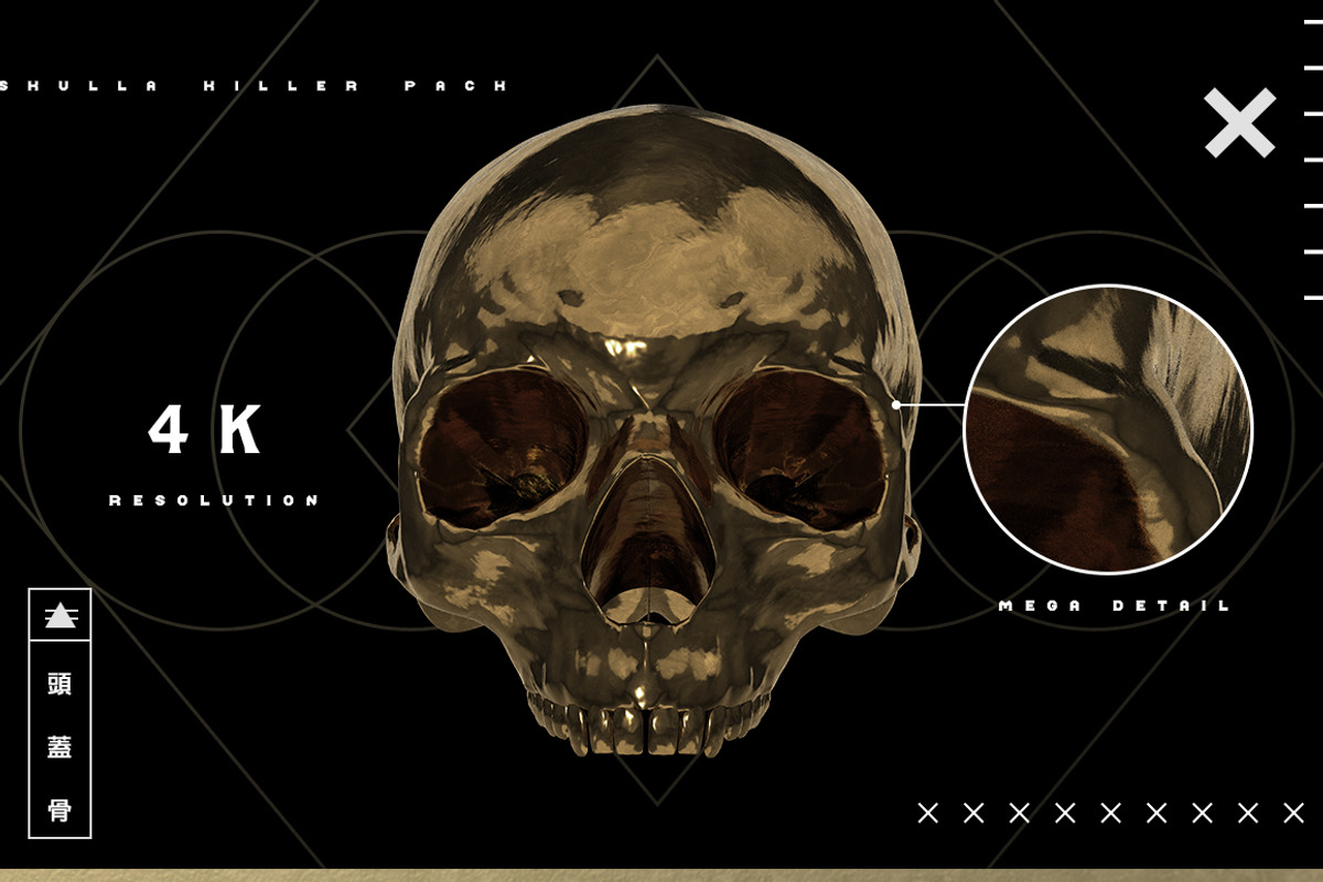 SKULLA- 27 SICK SKULL RENDERS, an Object Graphic by GOAT Design Co. (Photo 6 of 6)