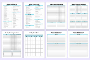 2025 Cleaning Planner Canva Template