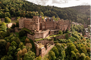 The castle ruin in Heidelberg, Baden, an Architecture Photo by Nature and travel