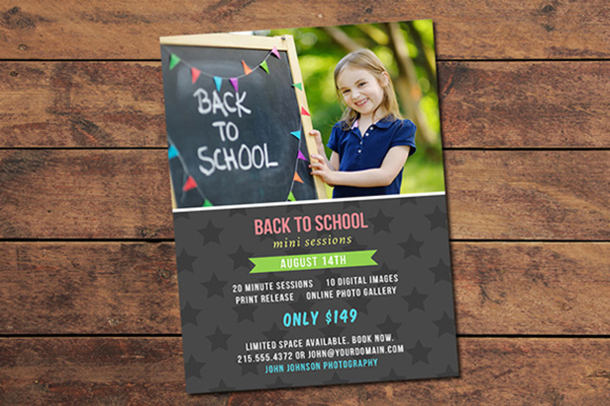Back to School Mini Session Card
