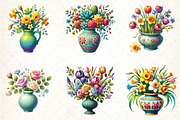 Spring Flowers Vase Clipart, an Illustration by DreamCafeArt (Thumbnail 2 of 5)