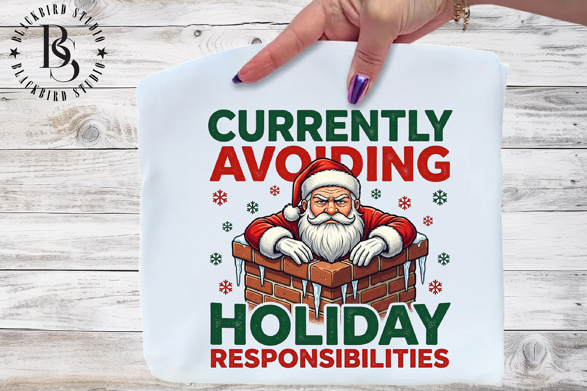 Funny Grumpy Santa PNG, an Object Graphic by Black Bird Studio (Photo 2 of 4)