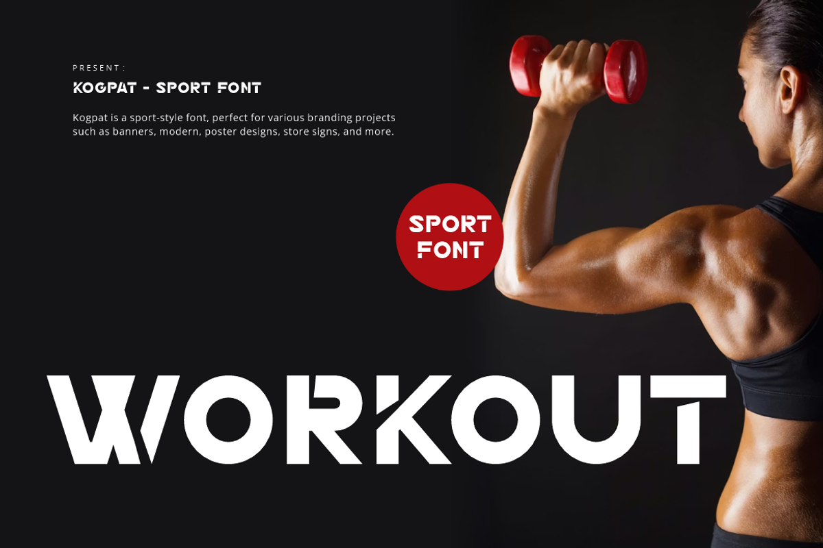 Kogpat - Sport Stencil Font, a Sans Serif Font by Iqsiart Studio (Photo 2 of 8)