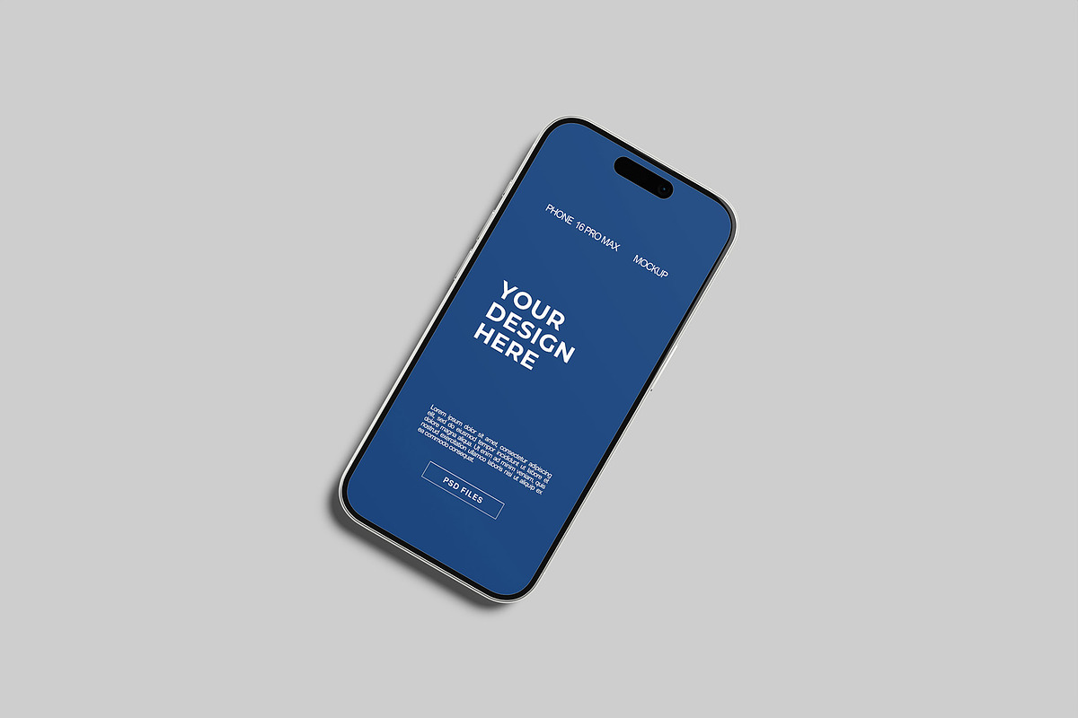 iPhone 16 Pro Max Mockup, an iPhone Mockup by Graphiculon (Photo 6 of 11)