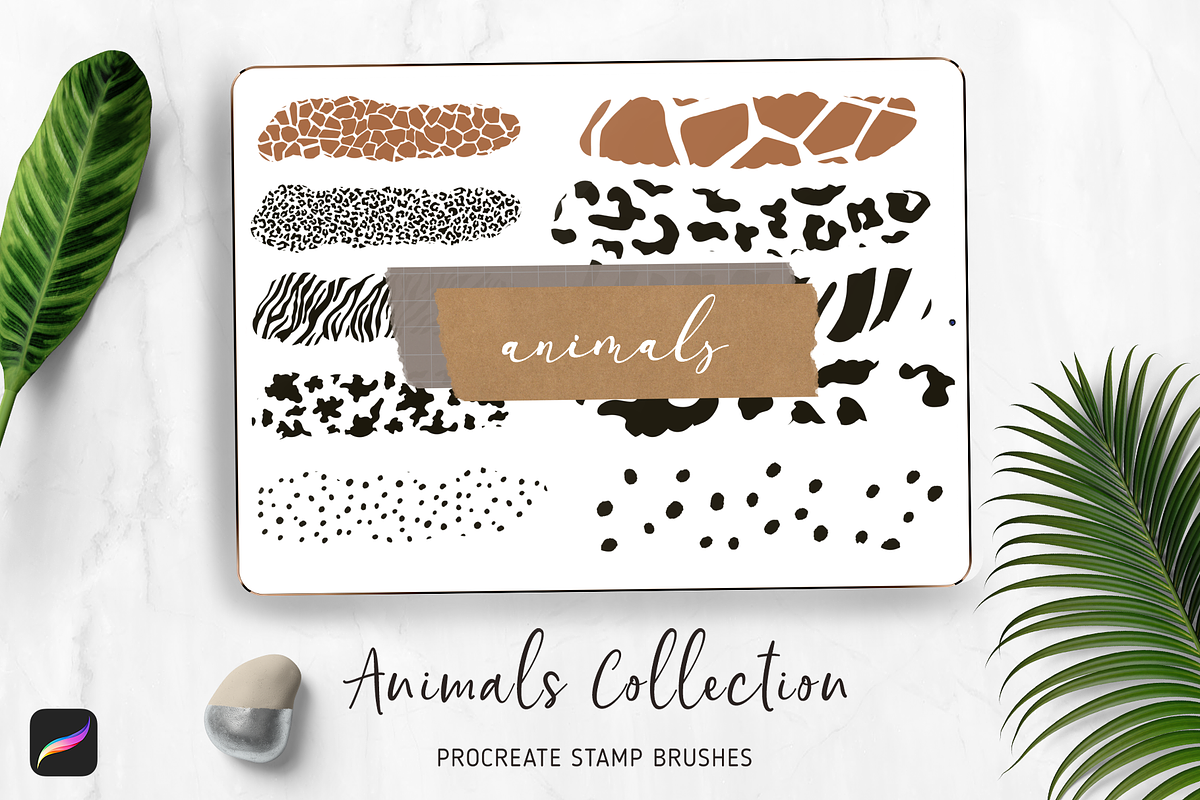 Procreate Animal Pattern Brushes, a Brush Add-On by Oh Mia Studio (Photo 1 of 2)