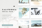 California Social Media Pack, a Social Media Template by Aloha Philly (Thumbnail 1 of 5)