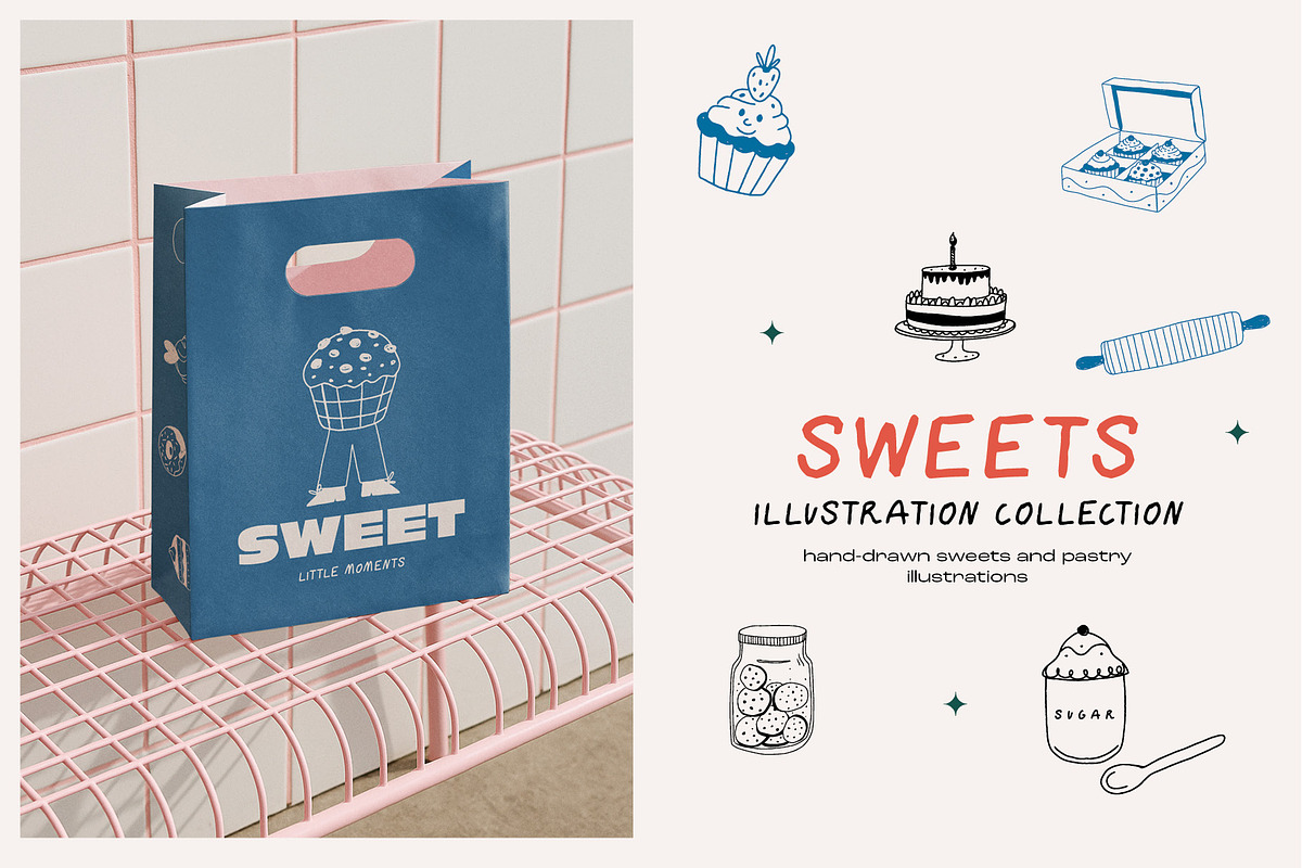 Sweets: Hand Drawn Pastry & Desserts, a Food Illustration by dicreate (Photo 8 of 13)