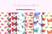 Watercolor butterfly set, a Texture Illustration by KatBranchArt (Thumbnail 3 of 4)