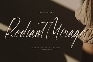 Rodiant Mirage Modern Elegant Script