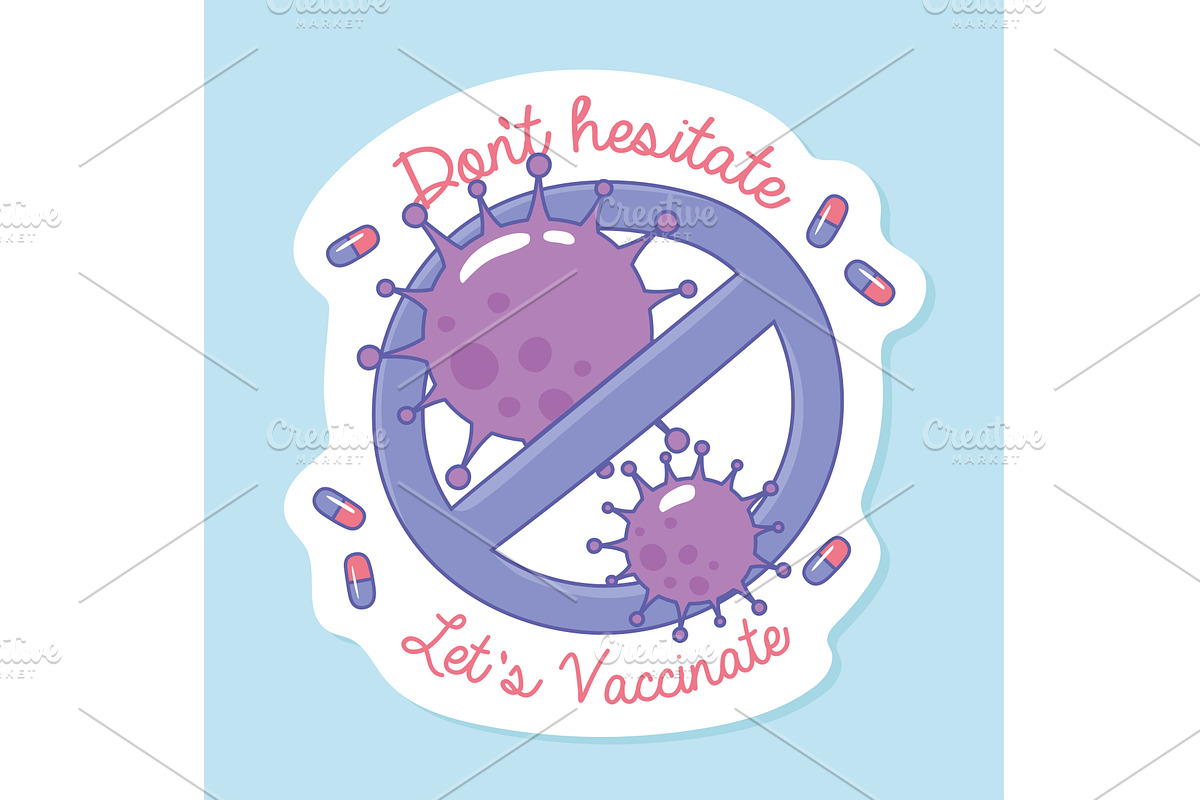 dont hesitate, lets vaccinate, an Illustration by studiogstock