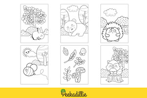 Woodland Animal Kids&Adult Coloring