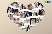Love Heart Photo Collage Template, a Social Media Template by DesignerCandies (Thumbnail 1 of 5)