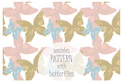 5 Seamless patterns with butterflies, a Pattern Graphic by Daria Maier (Thumbnail 5 of 7)