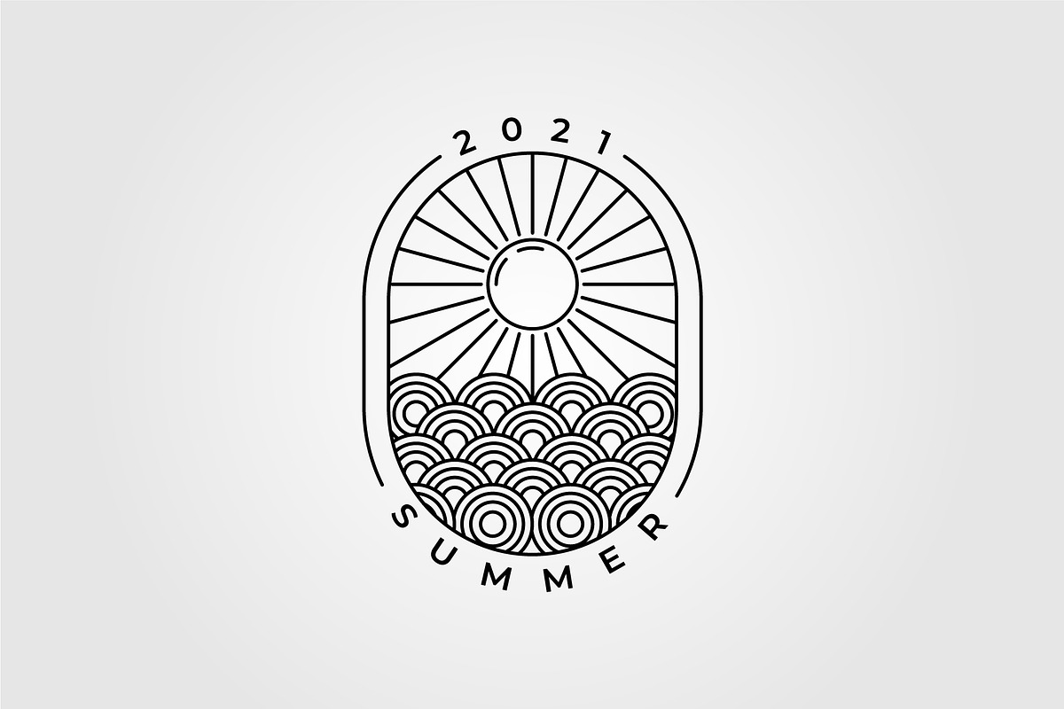japanese wave sunset logo, an Object Illustration by Rizkaarishandy_shop