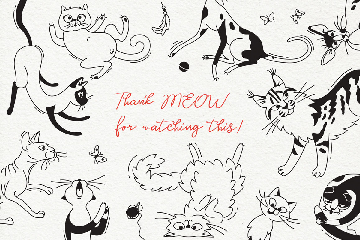 Cats Playing, an Animal Illustration by Baksiabat (Photo 5 of 5)