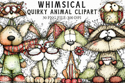 Whimsical Quirky Animal Clipart, an Illustration by Libby Wishes (Thumbnail 1 of 6)