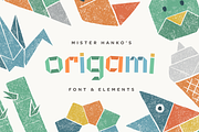 ORIGAMI Font + Elements, a Sans Serif Font by Hanko Goods (Thumbnail 1 of 9)