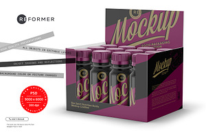 Bottles Display Box Mockup 12x60ml