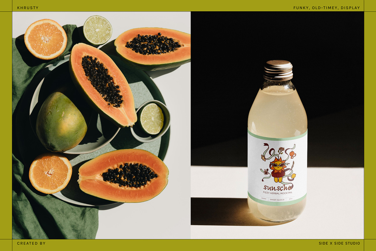 Khrusty Display Font + Icon Bundle, a Handwritten Font by Side X Side Studio (Photo 3 of 7)