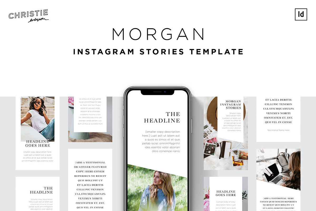 Morgan Instagram Stories Template, a Social Media Template by Christie Evenson (Photo 1 of 6)