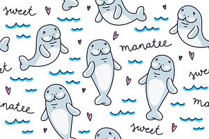 Sweet Manatee Pattern