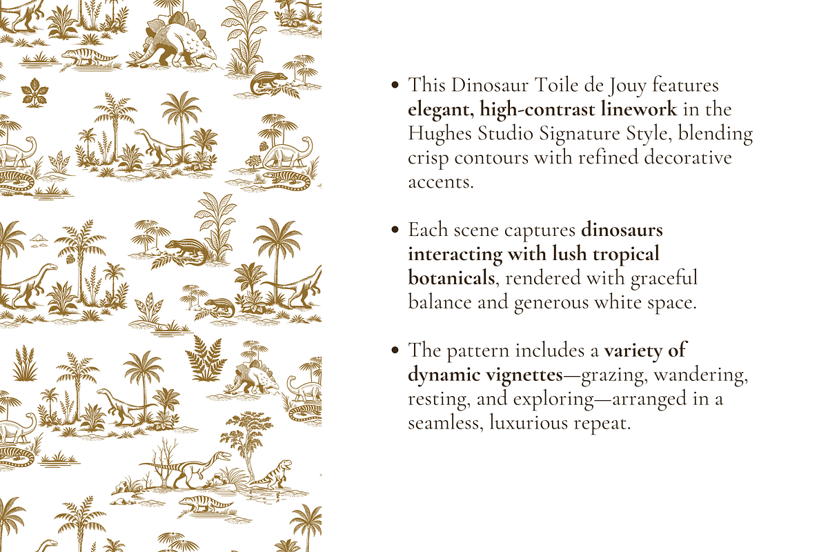 Dinosaur Illustrated Toile Pattern, a Background Graphic by Hughes Studio (Photo 3 of 8)