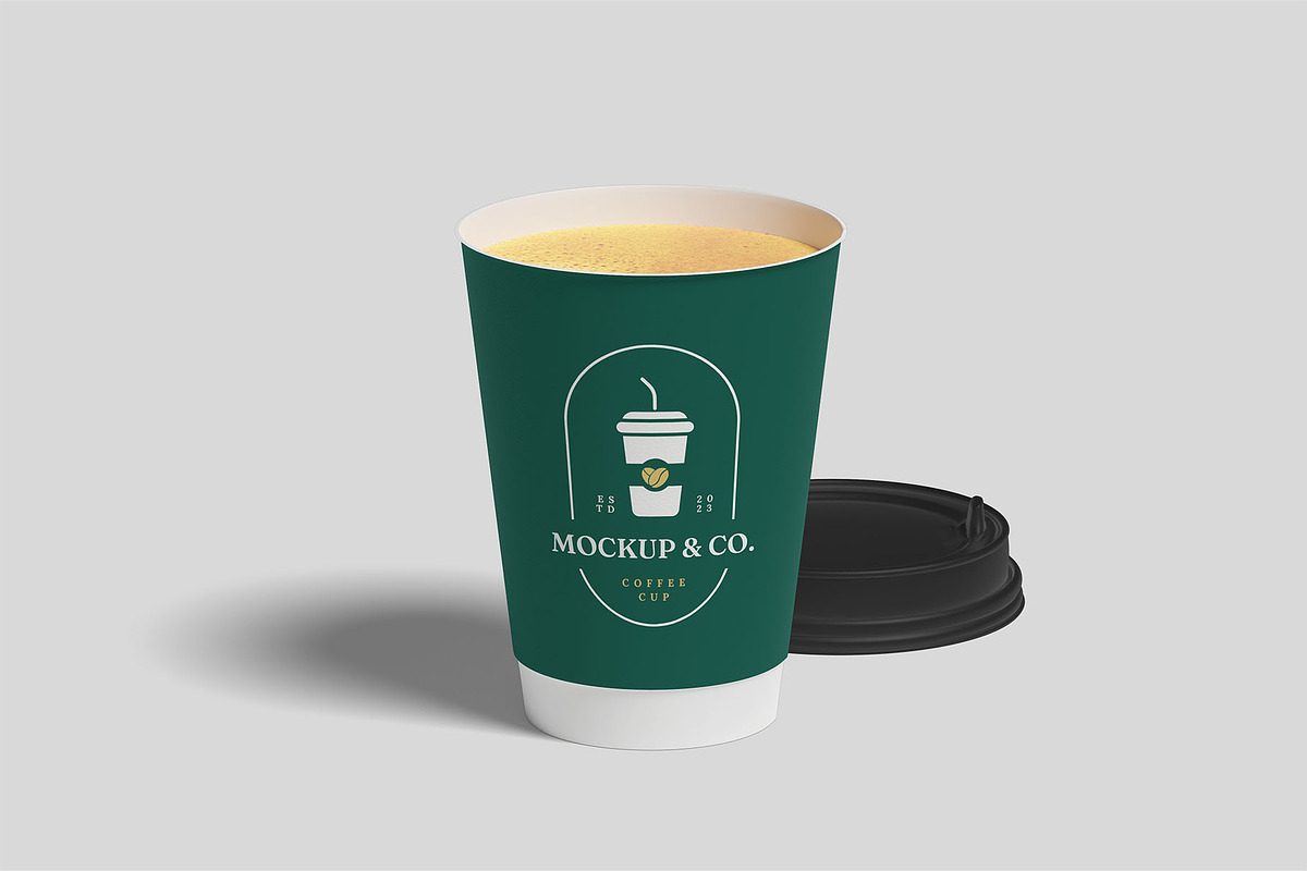 Paper Coffee Cup Mockups | Caffeine, a Cups & Container Mockup by Compositing Studio (Photo 10 of 20)
