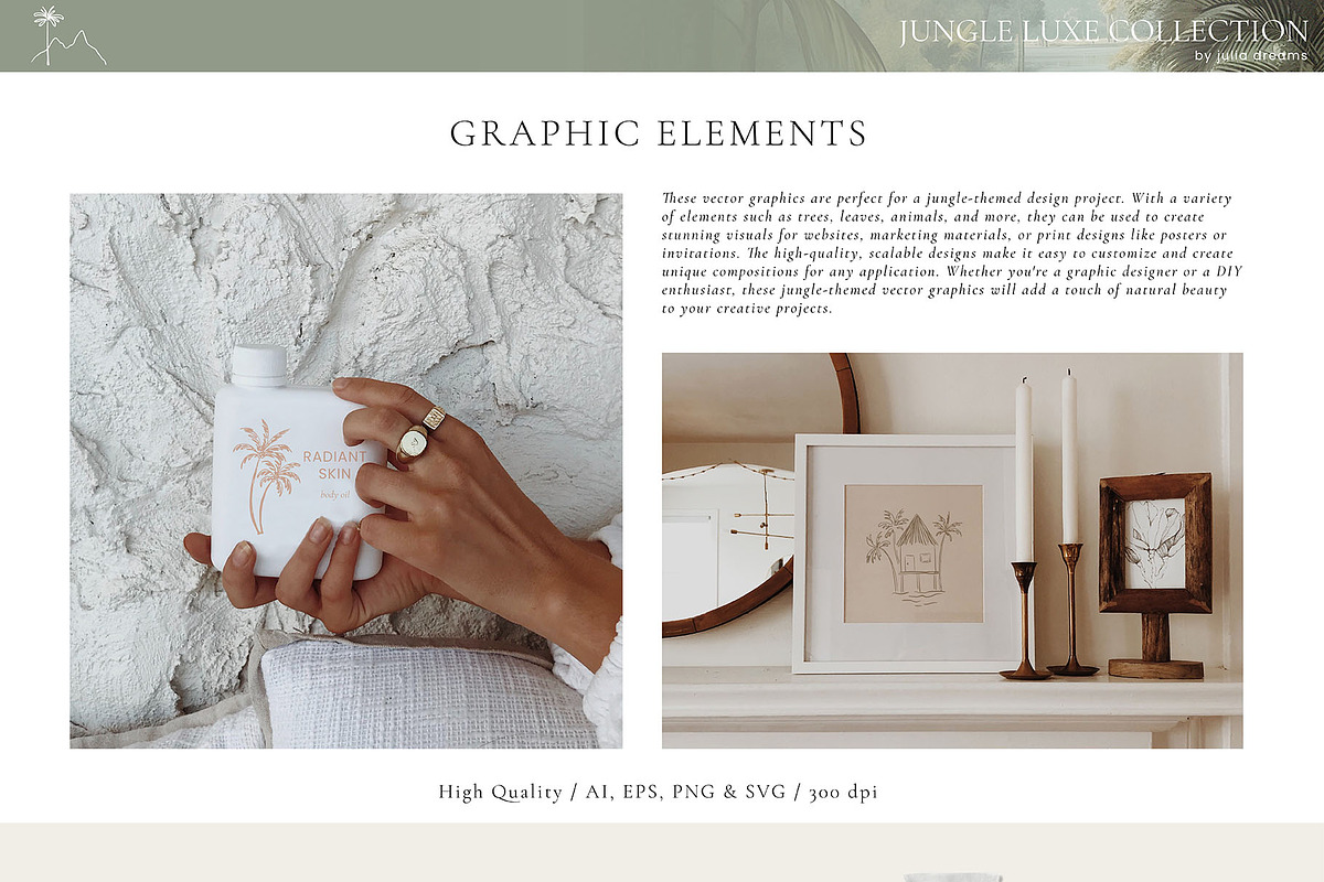 Jungle Luxe Watercolor Collection, an Object Graphic by Julia Dreams (Photo 7 of 12)